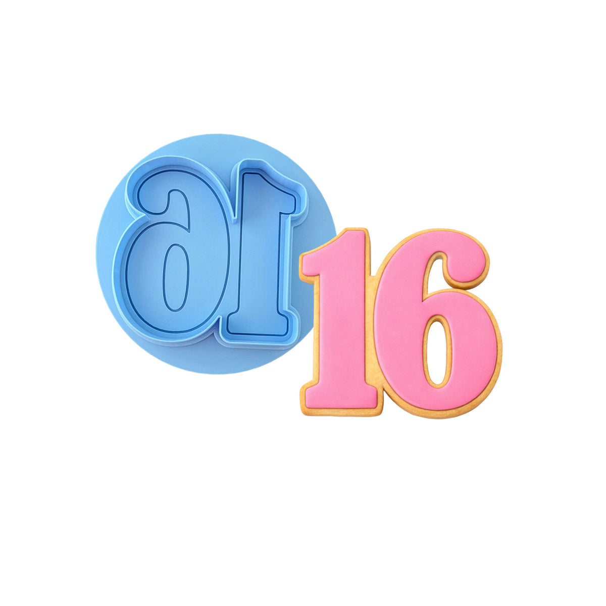 16 Birthday 1 Cookie Cutter | Stamp | Stencil - SHARP EDGES - FAST Shipping - Choose Your Own Size! #1 Cookie Cutter Lady LITTLE - 3 Inches (7.62cm) **BUNDLE** Cutter + Debosser 