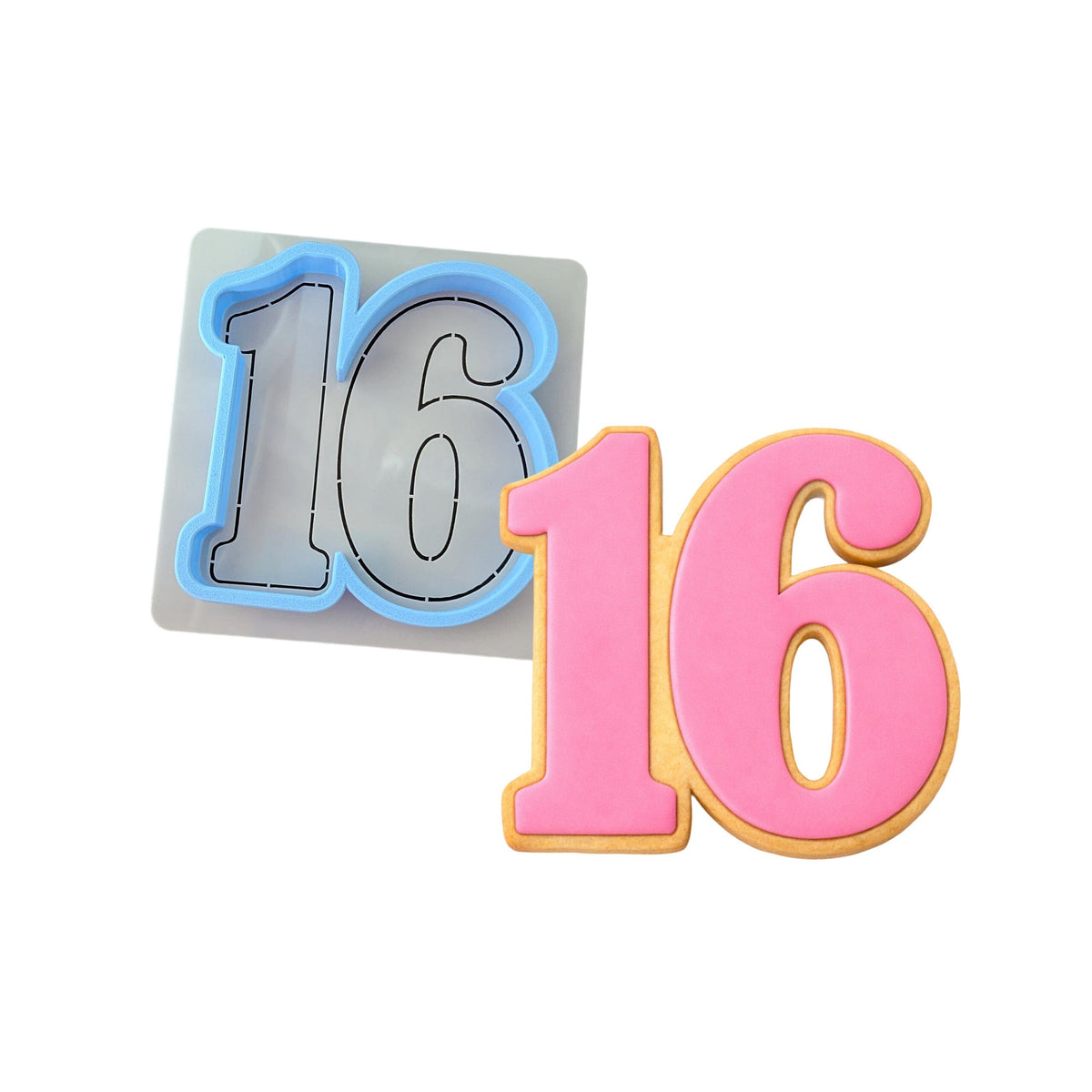 16 Birthday 1 Cookie Cutter | Stamp | Stencil - SHARP EDGES - FAST Shipping - Choose Your Own Size! #1 Cookie Cutter Lady LITTLE - 3 Inches (7.62cm) **BUNDLE** Cutter + Stencil 