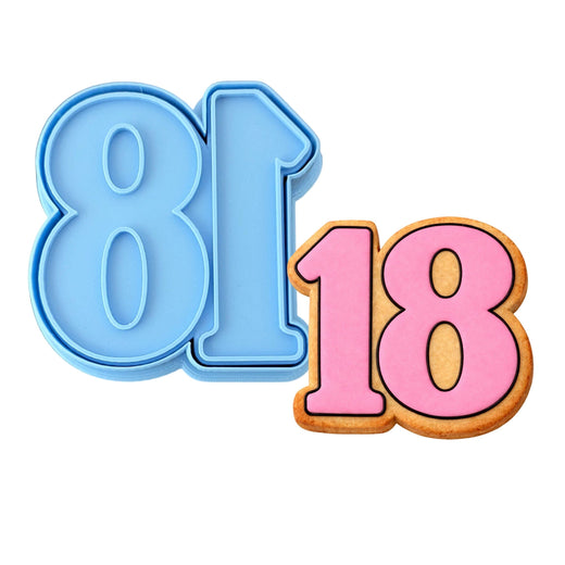 18 Birthday 1 Cookie Cutter | Stamp | Stencil - SHARP EDGES - FAST Shipping - Choose Your Own Size! #1 Cookie Cutter Lady LITTLE - 3 Inches (7.62cm) **BUNDLE** Cutter + Stamp 