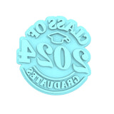 2024 Graduation Cookie Cutter | Stamp | Stencil #1A Wedding / Baby / V Day Cookie Cutter Lady MINI - 2 Inches (5cm) Stamp ONLY 