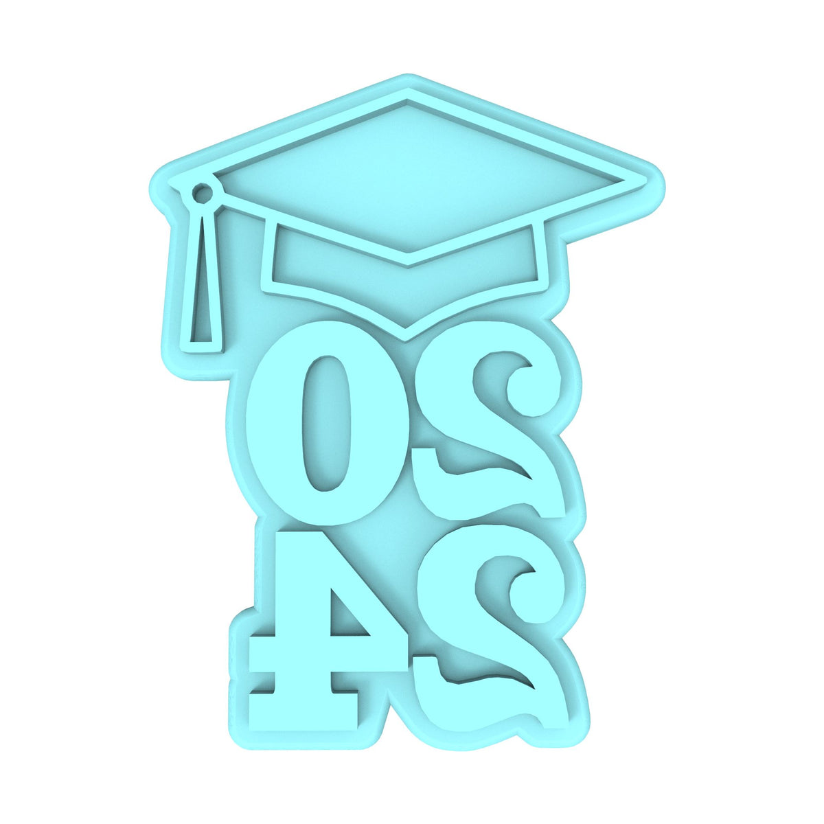 2024 Graduation Cookie Cutter | Stamp | Stencil #2B Wedding / Baby / V Day Cookie Cutter Lady MINI - 2 Inches (5cm) Stamp ONLY 