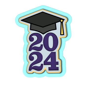 2024 Graduation Cookie Cutter | Stamp | Stencil #2B Wedding / Baby / V Day Cookie Cutter Lady 