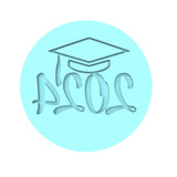 2024 Graduation Cookie Cutter | Stamp | Stencil #3C Wedding / Baby / V Day Cookie Cutter Lady MINI - 2 Inches (5cm) Debosser ONLY 