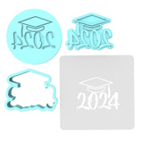 2024 Graduation Cookie Cutter | Stamp | Stencil #3C Wedding / Baby / V Day Cookie Cutter Lady MINI - 2 Inches (5cm) **FULL SET BUNDLE** Cutter + Stamp + Stencil + Debosser **BEST DEAL** 