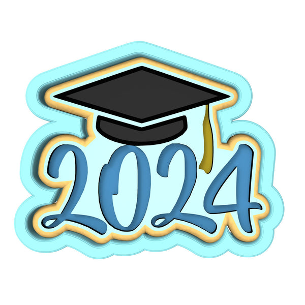 2024 Graduation Cookie Cutter | Stamp | Stencil #3C Wedding / Baby / V Day Cookie Cutter Lady 