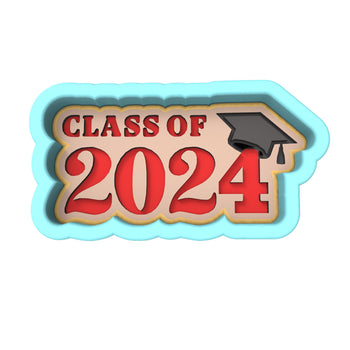 2024 Graduation Cookie Cutter | Stamp | Stencil #4D Wedding / Baby / V Day Cookie Cutter Lady 