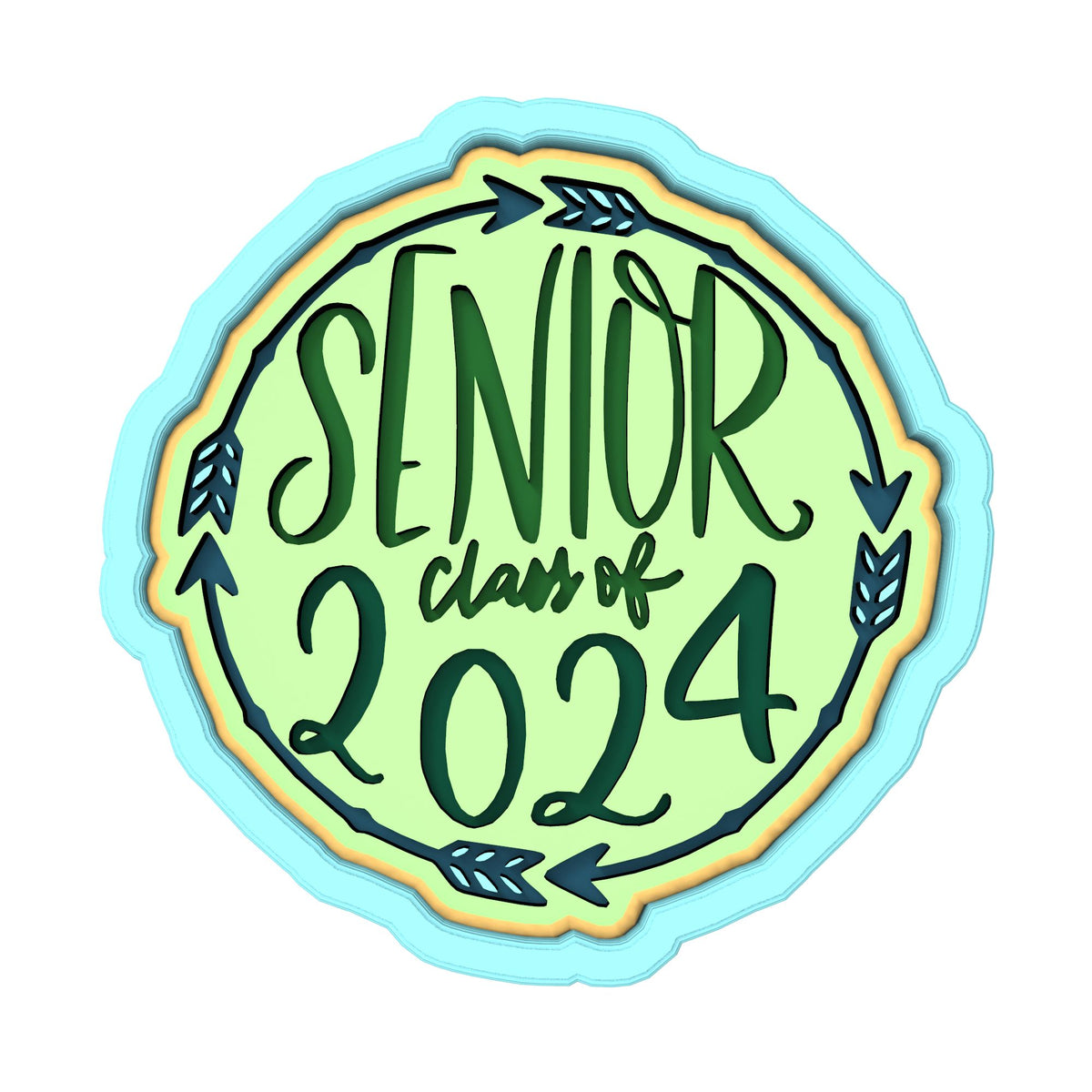 2024 Graduation Cookie Cutter | Stamp | Stencil #5E Wedding / Baby / V Day Cookie Cutter Lady 