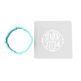 2024 Graduation Cookie Cutter | Stamp | Stencil #5E Wedding / Baby / V Day Cookie Cutter Lady MINI - 2 Inches (5cm) **BUNDLE** Cutter + Stencil 