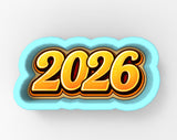 a stylized rendering of the year "2026" in a bold, golden font.