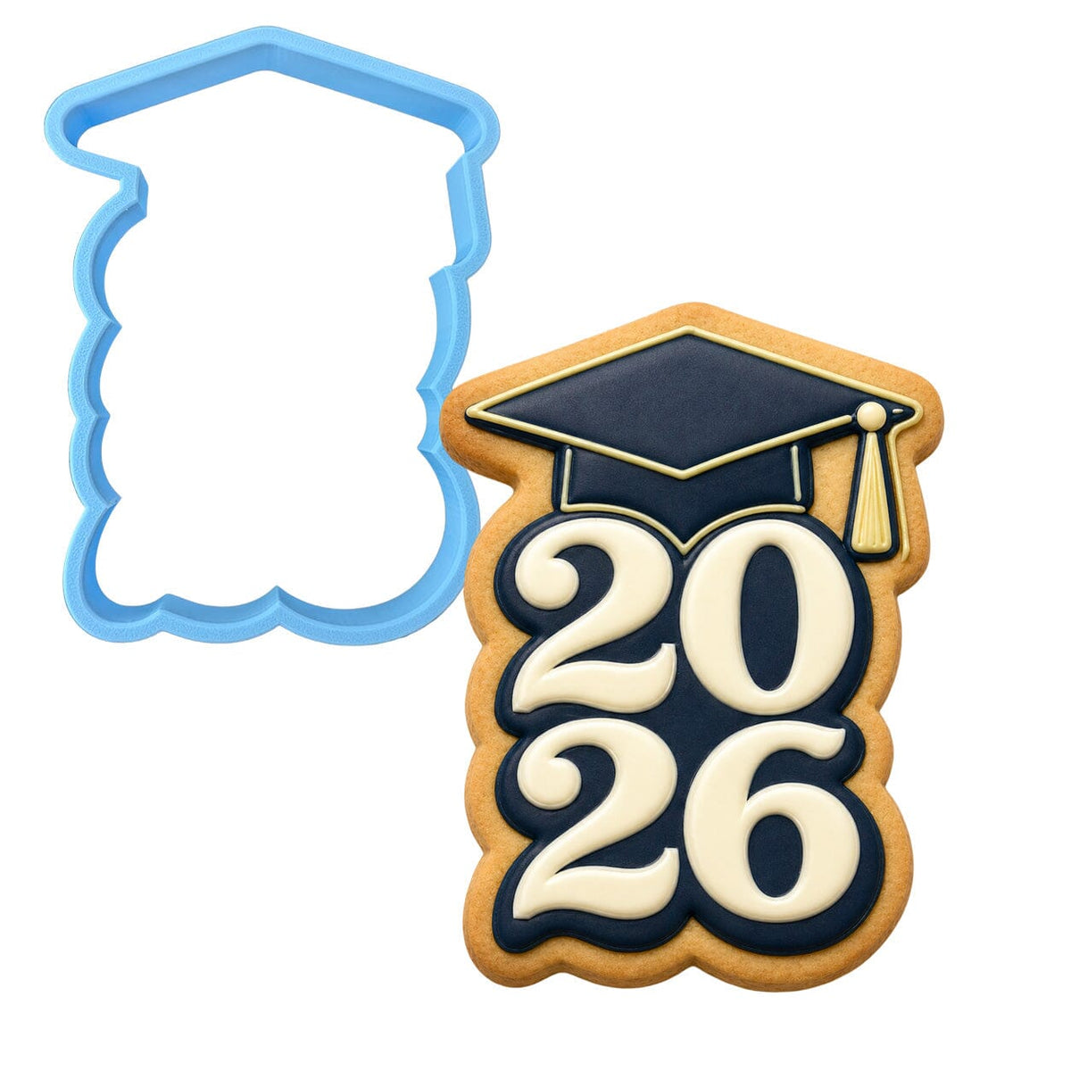 2026 Graduation Green Cap 1 Cookie Cutter | Stamp | Stencil - SHARP EDGES - FAST Shipping - Choose Your Own Size! #1 Cookie Cutter Lady LITTLE - 3 Inches (7.62cm) Cookie Cutter ONLY (Outline) 