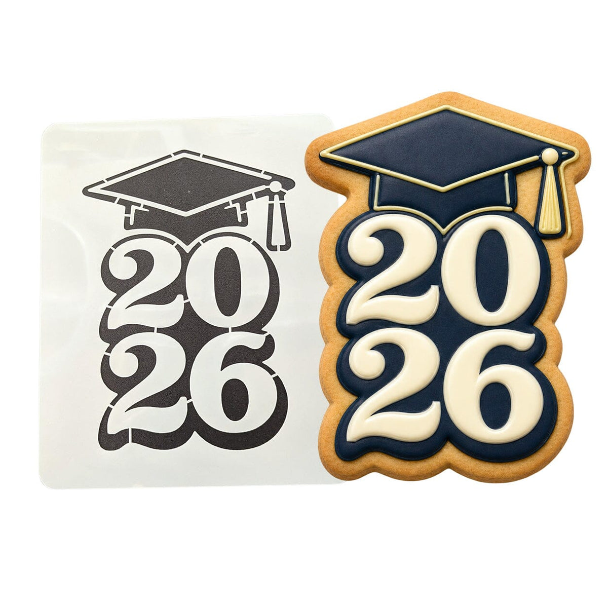 2026 Graduation Green Cap 1 Cookie Cutter | Stamp | Stencil - SHARP EDGES - FAST Shipping - Choose Your Own Size! #1 Cookie Cutter Lady LITTLE - 3 Inches (7.62cm) Stencil ONLY 