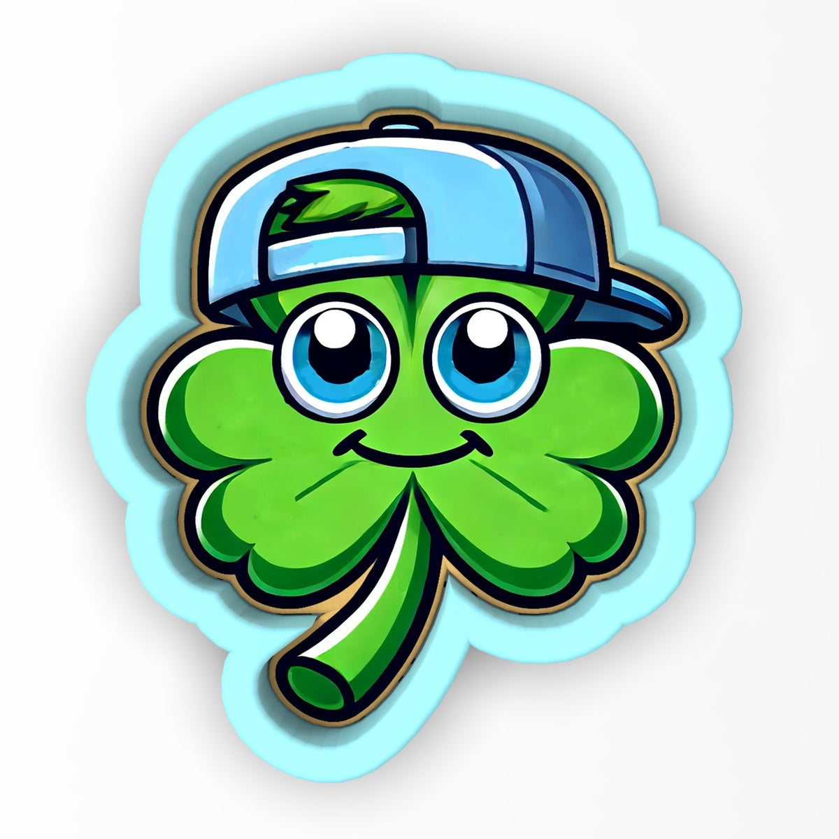 4 Leaf Clover Cool Hat 1 Cookie Cutter | Stamp | Stencil - SHARP EDGES - FAST Shipping - Choose Your Own Size! #1