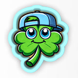 4 Leaf Clover Cool Hat 1 Cookie Cutter | Stamp | Stencil - SHARP EDGES - FAST Shipping - Choose Your Own Size! #1