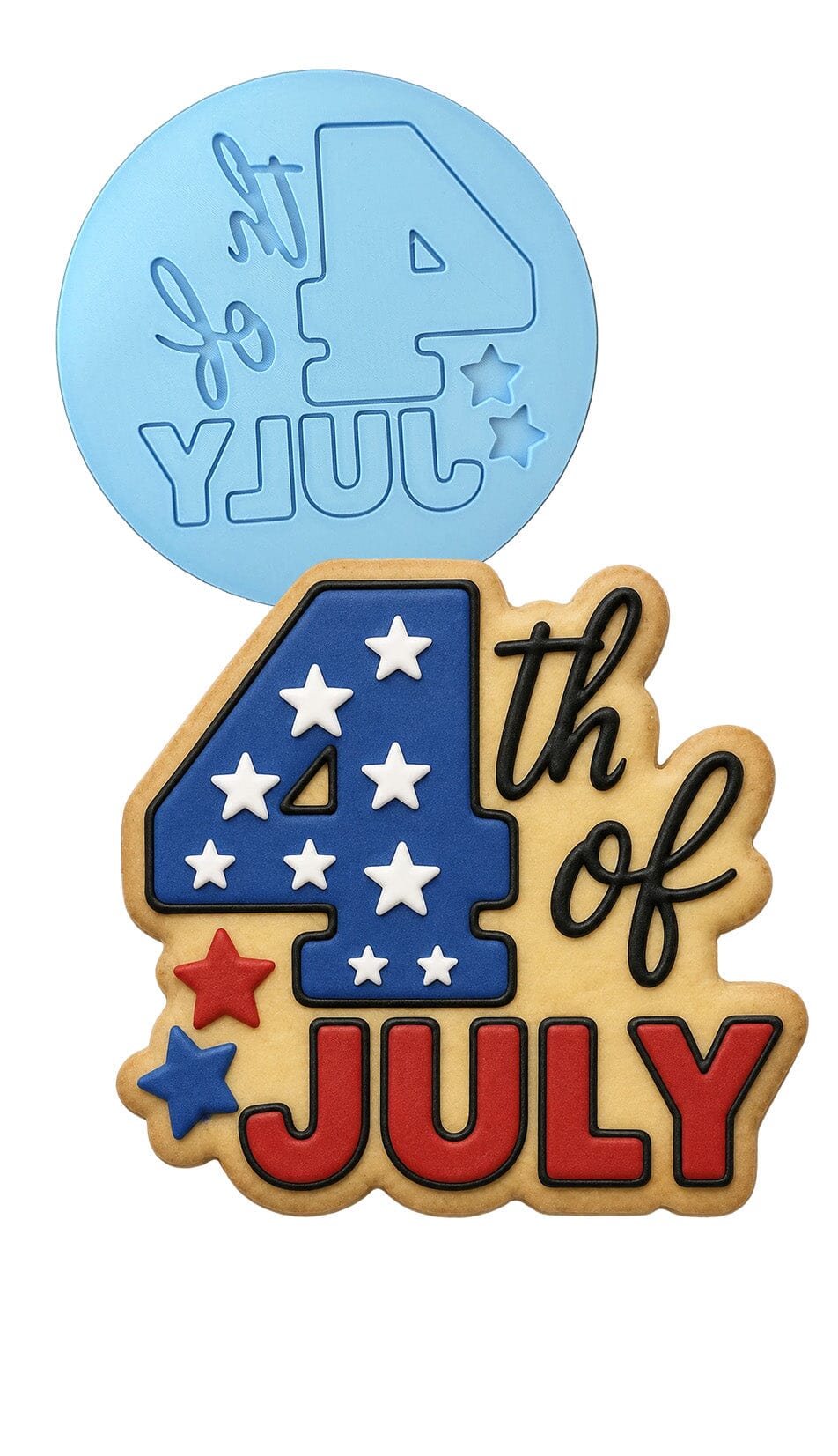 4th of July Cookie Cutter | Stamp | Stencil - SHARP EDGES - FAST Shipping - Choose Your Own Size! #4d Cookie Cutter Lady LITTLE - 3 Inches (7.62cm) Debosser ONLY 