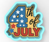 a fourth of july sticker on a white background
