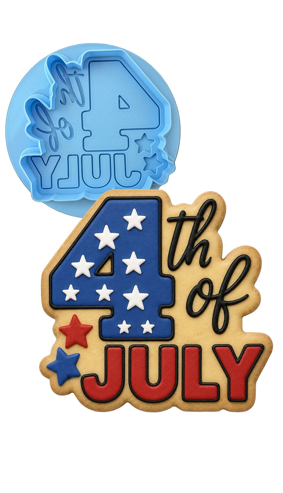 4th of July Cookie Cutter | Stamp | Stencil - SHARP EDGES - FAST Shipping - Choose Your Own Size! #4d Cookie Cutter Lady LITTLE - 3 Inches (7.62cm) **BUNDLE** Cutter + Debosser 