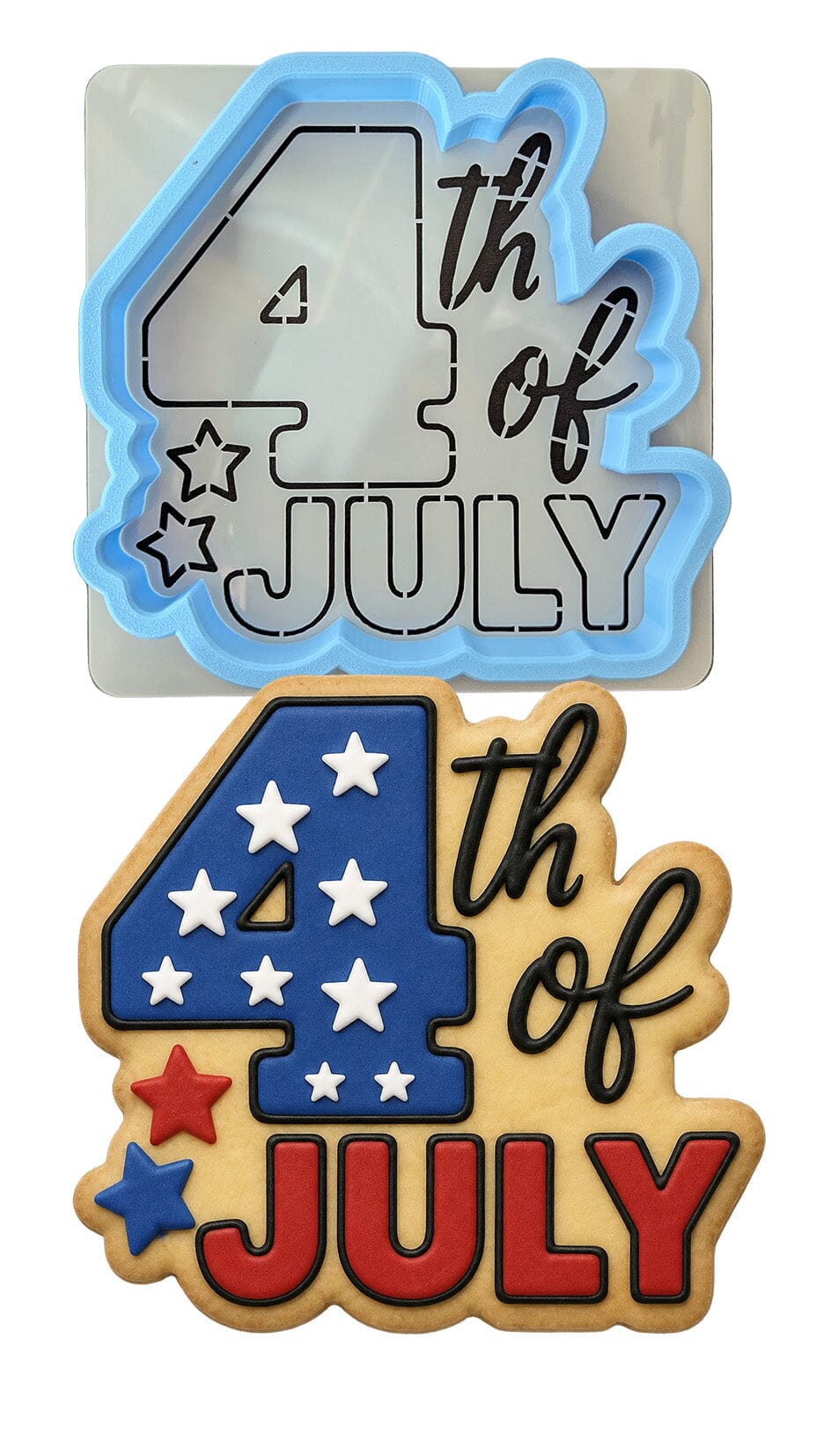 4th of July Cookie Cutter | Stamp | Stencil - SHARP EDGES - FAST Shipping - Choose Your Own Size! #4d Cookie Cutter Lady LITTLE - 3 Inches (7.62cm) **BUNDLE** Cutter + Stencil 