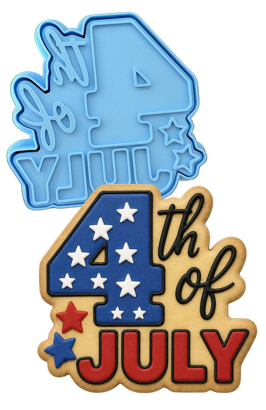 4th of July Cookie Cutter | Stamp | Stencil - SHARP EDGES - FAST Shipping - Choose Your Own Size! #4d Cookie Cutter Lady LITTLE - 3 Inches (7.62cm) **BUNDLE** Cutter + Stamp 