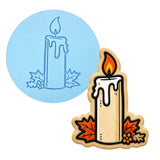 Fall Candle Cookie Cutter | Stamp | Stencil - SHARP EDGES - FAST Shipping - Choose Your Own Size! #1