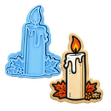 Fall Candle Cookie Cutter | Stamp | Stencil - SHARP EDGES - FAST Shipping - Choose Your Own Size! #1