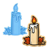 Fall Candle Cookie Cutter | Stamp | Stencil - SHARP EDGES - FAST Shipping - Choose Your Own Size! #1