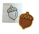 Acorn Cookie Cutter | Stamp | Stencil #1 Animals & Dinosaurs Cookie Cutter Lady MINI - 2 Inches (5cm) Stencil ONLY 