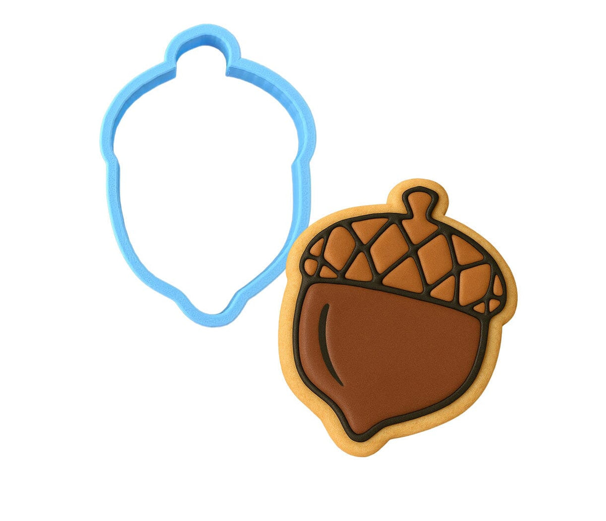 Acorn Cookie Cutter | Stamp | Stencil #1 Animals & Dinosaurs Cookie Cutter Lady MINI - 2 Inches (5cm) Cookie Cutter ONLY (Outline) 