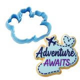 Adventure Awaits Cookie Cutter | Stamp | Stencil #1 Animals & Dinosaurs Cookie Cutter Lady MINI - 2 Inches (5cm) Cookie Cutter ONLY (Outline) 