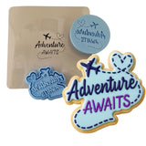 Adventure Awaits Cookie Cutter | Stamp | Stencil #1 Animals & Dinosaurs Cookie Cutter Lady MINI - 2 Inches (5cm) **FULL SET BUNDLE** Cutter + Stamp + Stencil + Debosser **BEST DEAL** 