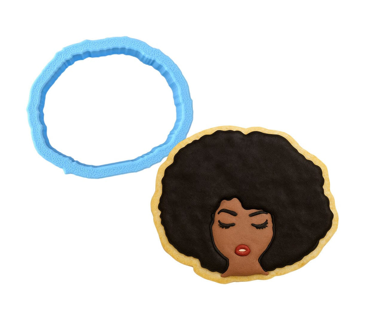 Afro Lady Cookie Cutter | Stamp | Stencil #2 Miscellaneous Cookie Cutter Lady 