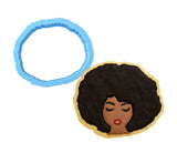 Afro Lady Cookie Cutter | Stamp | Stencil #2 Miscellaneous Cookie Cutter Lady 