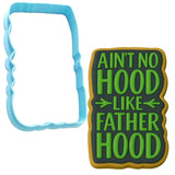 a cookie cutter with a picture of a father's day cookie