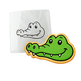 Alligator Head Cookie Cutter | Stamp | Stencil #1 Easter / Spring / Flower Cookie Cutter Lady MINI - 2 Inches (5cm) Stencil ONLY 