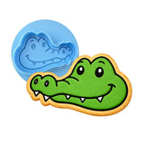 Alligator Head Cookie Cutter | Stamp | Stencil #1 Easter / Spring / Flower Cookie Cutter Lady MINI - 2 Inches (5cm) **BUNDLE** Cutter + Debosser 
