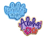 Aloha Cookie Cutter | Stamp | Stencil #1 Animals & Dinosaurs Cookie Cutter Lady MINI - 2 Inches (5cm) **BUNDLE** Cutter + Stamp 