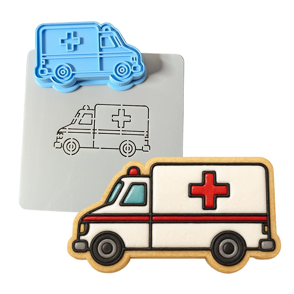 Ambulance Cookie Cutter | Stamp | Stencil #1 Comic Book / Vehicles Cookie Cutter Lady 