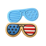 America Glasses Cookie Cutter | Stamp | Stencil #1 St Pats / July 4th Cookie Cutter Lady MINI - 2 Inches (5cm) Stamp ONLY 