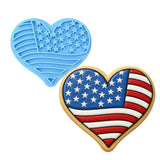 America Heart Cookie Cutter | Stamp | Stencil #2 St Pats / July 4th Cookie Cutter Lady MINI - 2 Inches (5cm) Stamp ONLY 