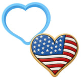 America Heart Cookie Cutter | Stamp | Stencil #2 St Pats / July 4th Cookie Cutter Lady MINI - 2 Inches (5cm) Cookie Cutter ONLY (Outline) 