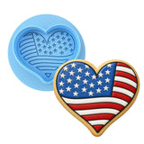 America Heart Cookie Cutter | Stamp | Stencil #2 St Pats / July 4th Cookie Cutter Lady MINI - 2 Inches (5cm) **BUNDLE** Cutter + Debosser 
