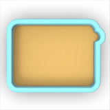 a blue and yellow toaster with a white background