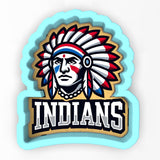a sticker of a native american indian