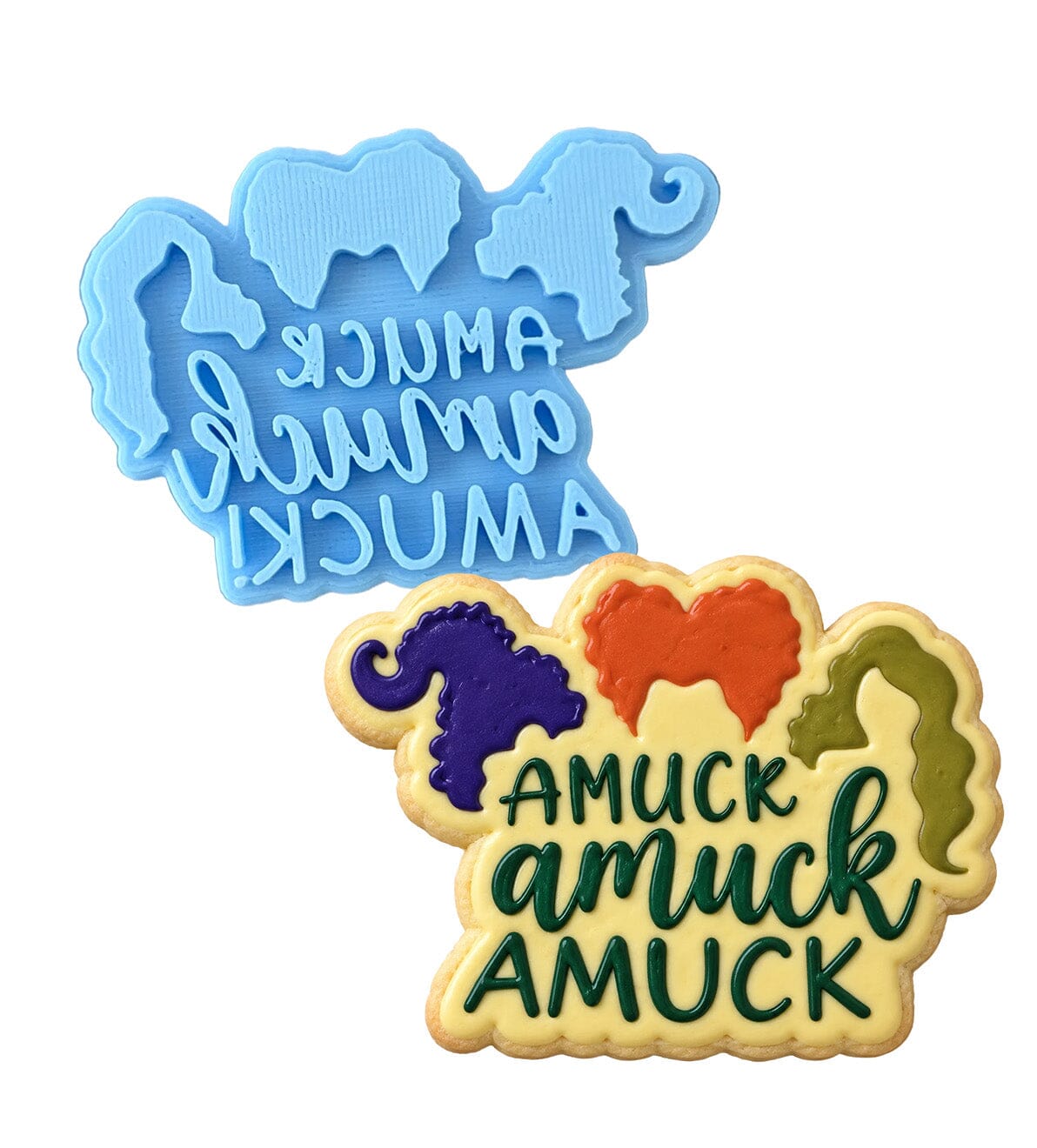 Amuck Amuck Amuck Cookie Cutter | Stamp | Stencil #1 Halloween / Fall Cookie Cutter Lady MINI - 2 Inches (5cm) Stamp ONLY 