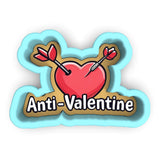 a sticker with an arrow and heart on it