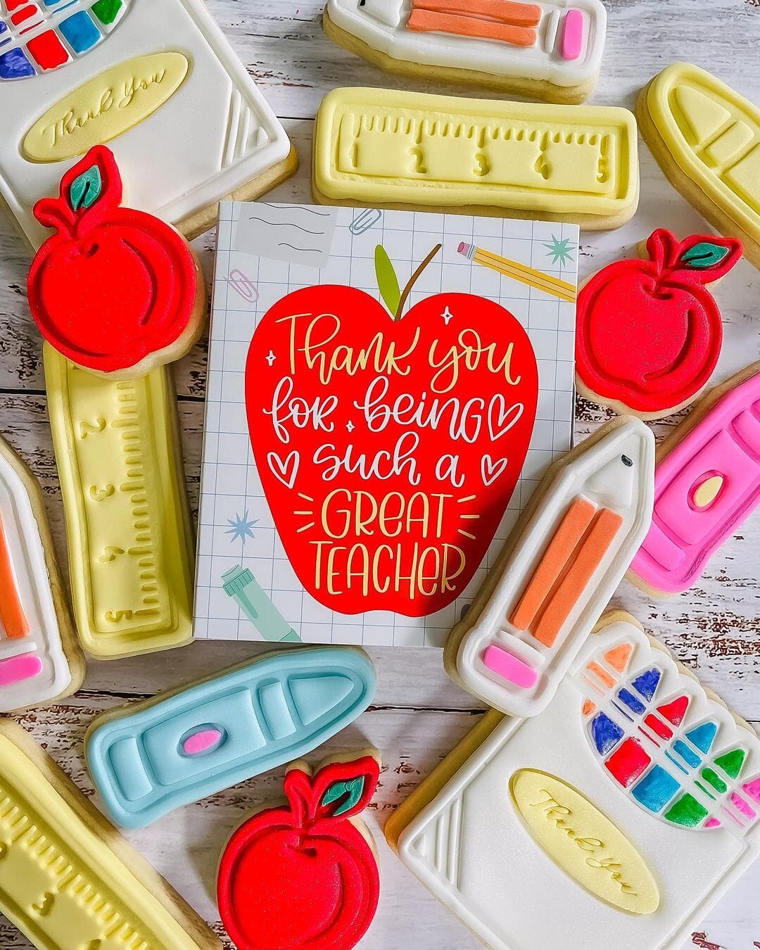 Apple Cookie Cutter | Stamp | Stencil #1 School / Grad Cookie Cutter Lady 