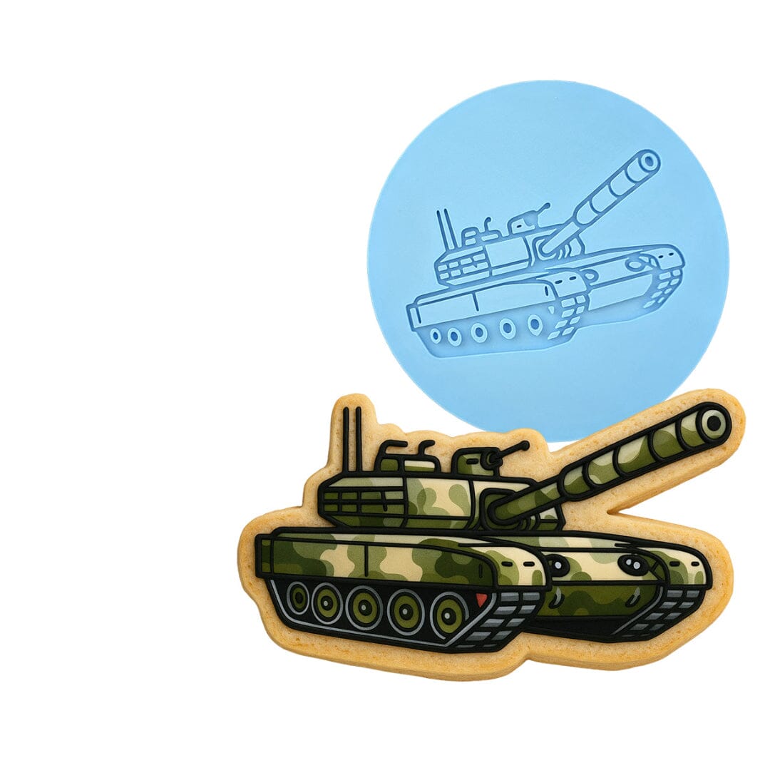 Army Tank Cookie Cutter | Stamp | Stencil - SHARP EDGES - FAST Shipping - Choose Your Own Size! #1 Cookie Cutter Lady LITTLE - 3 Inches (7.62cm) Debosser ONLY 