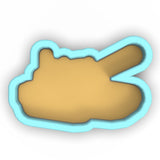 a cookie shaped like a baseball bat