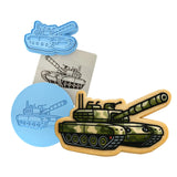 Army Tank Cookie Cutter | Stamp | Stencil - SHARP EDGES - FAST Shipping - Choose Your Own Size! #1 Cookie Cutter Lady LITTLE - 3 Inches (7.62cm) **FULL SET BUNDLE** Cutter + Stamp + Stencil + Debosser **BEST DEAL** 