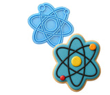 Atom Cookie Cutter Stamp & Outline #1 School / Grad Cookie Cutter Lady MINI - 2 Inches (5cm) Stamp ONLY 