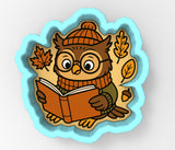 Autumn Owl with Leaves Cookie Cutter | Stamp | Stencil - SHARP EDGES - FAST Shipping - Choose Your Own Size! #1